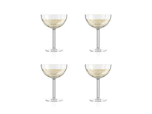 [90281562 1074006] Bodum Champagnerglas Oktett 280 ml, 4 Stück, Transparent