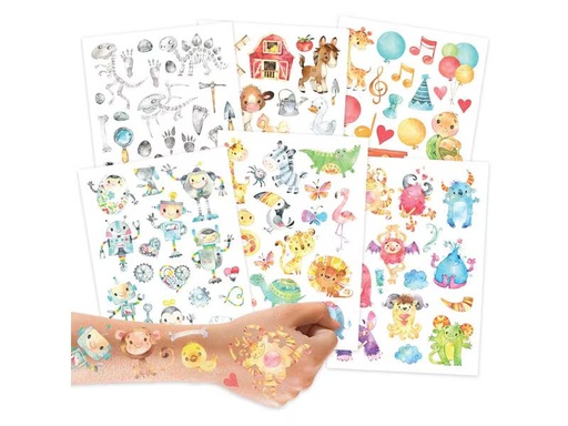 [90281649 1522092] Papierdrachen Tattoo Set Roboter und Monster