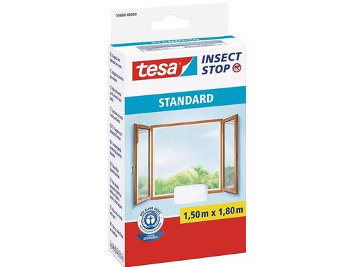 [90281661 1510414] tesa Fliegengitter -Set Standard, 2x 1.5 m x 1.8 m, Weiss