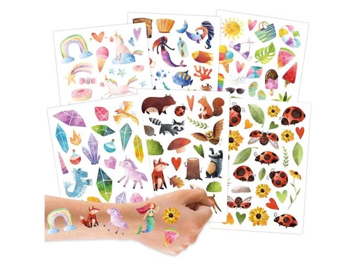 [90281672 1522096] Papierdrachen Tattoo Set Metallic – Beach Vibes