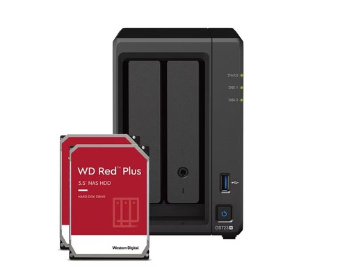 [90281728 1524338] Synology NAS DiskStation DS723+ 2-bay WD Red Plus 8 TB