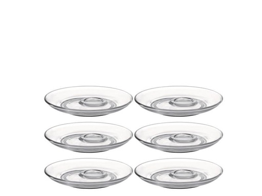 [90047748 572700] Leonardo Untertasse Senso Ø 14.5 cm, 6 Stück, Transparent