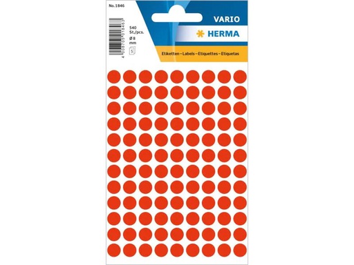 [90047752 1093024] Herma Stickers Klebepunkte Vario Ø 8 mm, Neonrot