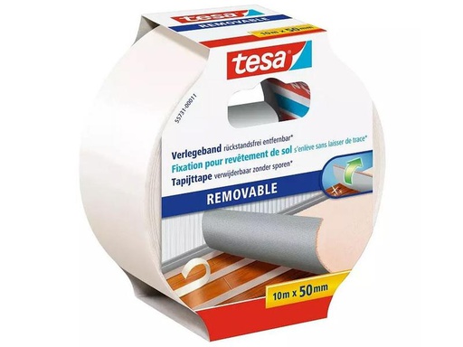 [90281754 1510395] tesa Verlegeband -Set entfernbar, 10 m x 50 mm, 6 Rollen