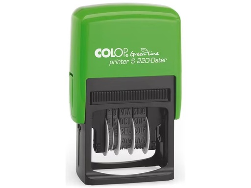 [90281806 1523977] Colop Wort- und Datumsstempel Green Line 24 x 4 mm, Schwarz