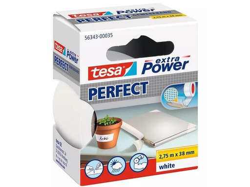 [90281817 1510398] tesa Gewebeband -Set Perfect 38 mm x 2.75 m, 3 Rollen, Weiss