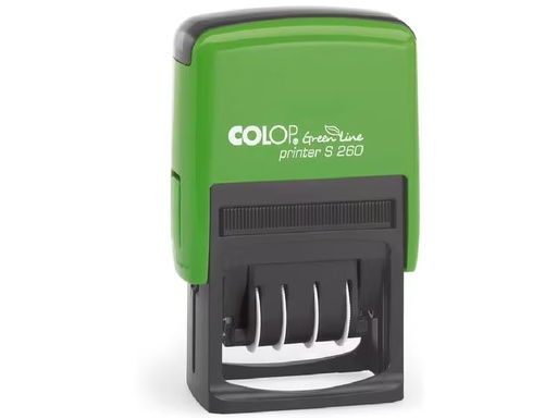 [90281822 1523980] Colop Wort- und Datumsstempel Green Line 24 x 45 mm, Schwarz
