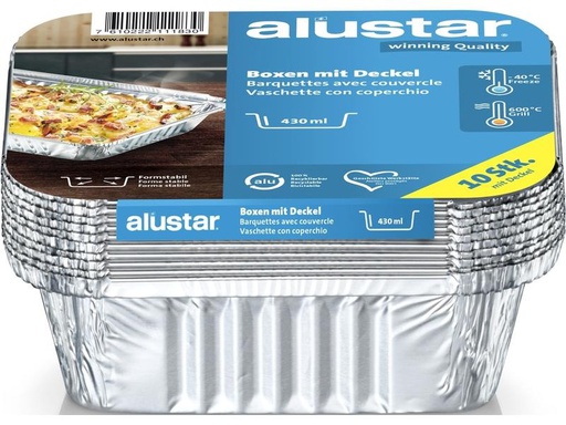 [90281848 1528245] Alustar Grillschale 14.6 x 12.1 x 4 cm, 10 Stück