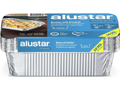 [90281849 1528244] Alustar Grillschale 21 x 11 x 5.4 cm, 10 Stück