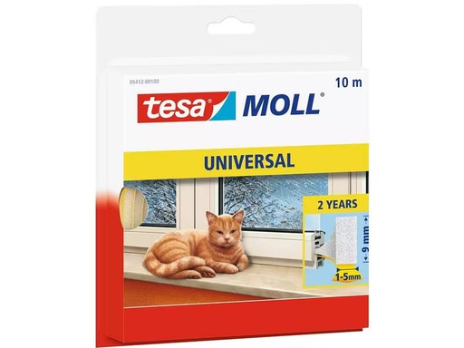 [90281894 1510400] tesa Dichtungsband -Set Universal, 2x 10 m x 9 mm x 5.5 mm, Weiss