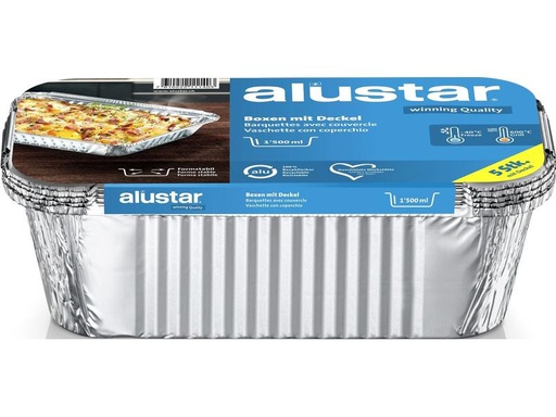 [90281916 1528242] Alustar Grillschale 25 x 13 x 7 cm, 5 Stück