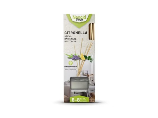 [90282002 1526066] Neocid Expert Insektenabwehr Verde Citronella Sticks, 65 ml + 10 Sticks