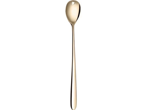 [90282999 1452578] Sola Latte Macchiato Löffel Alpha mit Herz 1 Stück, Champagner
