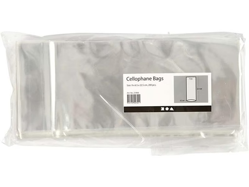 [90283000 1501832] Creativ Company Klarsichttüte 22.5 cm, 200 Stück, Transparent