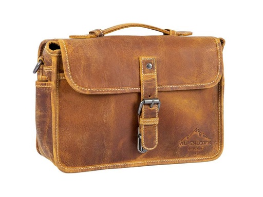 [90283159 1534357] Alpenleder Kamera-Tasche Presse Beige