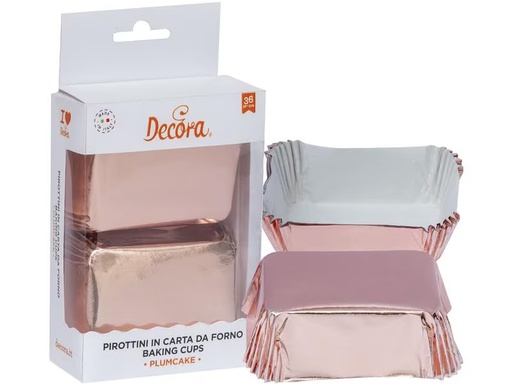 [90283325 1528141] Decora Mini-Cake-Backform 20 Stück, Rosegold