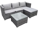 COCON Loungeset Brissago, Grau, 4 Sitzplätze