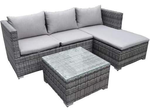 [90283327 1429765] COCON Loungeset Brissago, Grau, 4 Sitzplätze