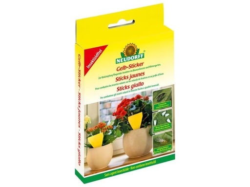 [90283378 1504222] Neudorff Pflanzenschutz Gelb-Sticker, 10 Stück