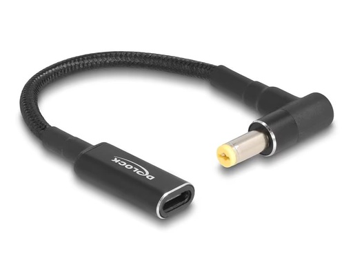 [90283410 1527325] Delock Ladekabel USB-C zu Acer 5.5 x 1.7 mm 90° gewinkelt, 15 cm