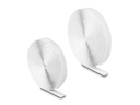 Delock Klettband 5 m x 20 mm mit Haft- und Flauschband, Weiss