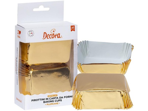 [90283496 1528140] Decora Mini-Cake-Backform 20 Stück, Gold