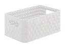 Rotho Aufbewahrungskorb Country 28 x 18.5 x 12.6 cm, Weiss
