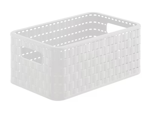 [90283804 1522453] Rotho Aufbewahrungskorb Country 28 x 18.5 x 12.6 cm, Weiss