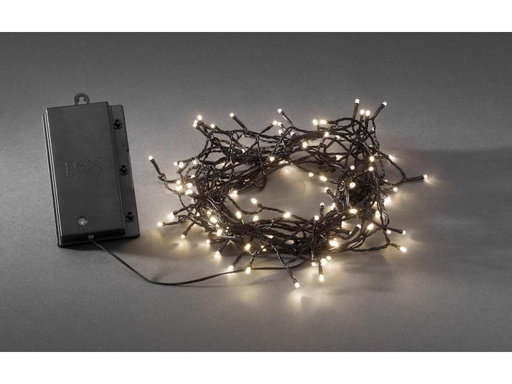 [90283859 428409] Konstsmide LED-Lichterkette 11.9 m Schwarz, Dämmerungssensor, Outdoor