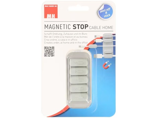 [90283860 1520261] Max Hauri Kabelhalter Magnetic Stop, Grau