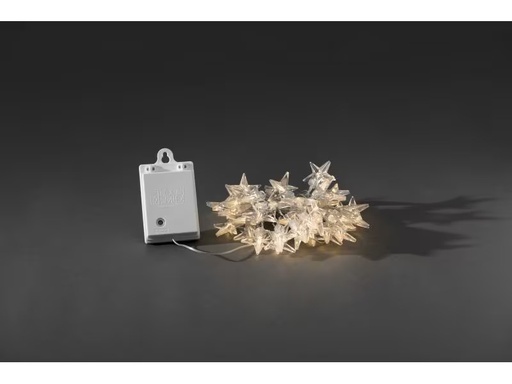 [90283970 757353] Konstsmide LED-Lichterkette 3.9 m Weiss, Dämmerungssensor, Outdoor