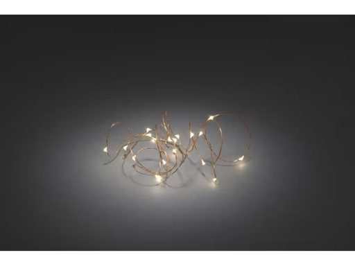 [90284095 428433] Konstsmide LED Lichterkette Angel Hair 1.9 m 20 LED, Kupfer