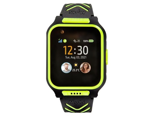 [90284318 1497553] MyKi Smartwatch GPS Kinder Uhr MyKi 4 Schwarz/Grün mit SIM-Karte