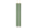 Star Trading LED-Stabkerzen Set Flamme Stripe, 25 cm, Grün, 2 Stück