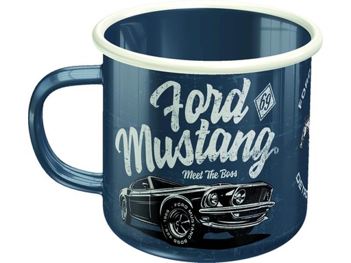 [90285004 1537452] Nostalgic Art Universaltasse Ford Mustang 360 ml, 1 Stück, Blau
