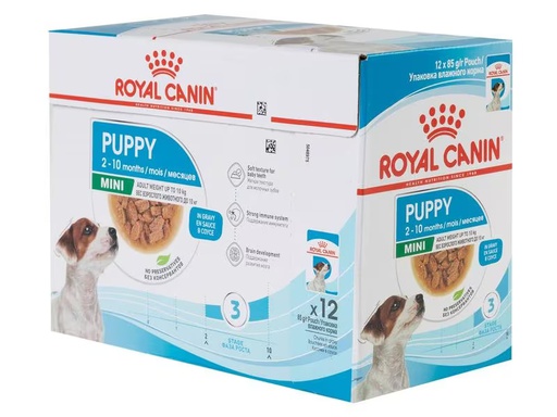 [90285032 1520119] Royal Canin Nassfutter Start of Life Mini Puppy Sauce, 12 x 85 g