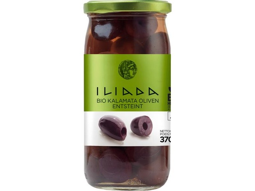[90285091 1533996] Iliada Golden Line Bio Kalamata Oliven, entsteint 370 g