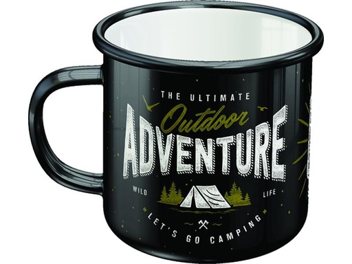 [90285130 1537451] Nostalgic Art Universaltasse Outdoor Adventure 360 ml, 1 Stück, Schwarz