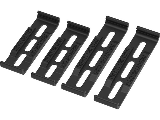 [90285156 1512616] 21CARS Kennzeichenhalterset Klick, Langformat, Schwarz