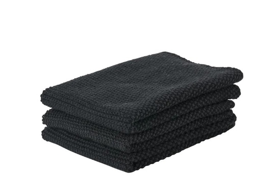 [90048144 676421] Zone Denmark Abwaschlappen 27 cm x 27 cm, 3 Stück, Schwarz