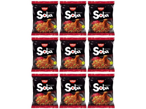 [90285250 1535301] Nissin Food Soba Nudeln Chili 9 x 111 g