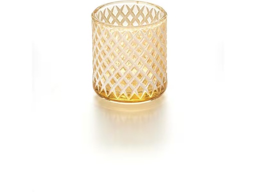 [90285307 1506783] balthasar Windlicht Crystal 7.8 cm, Orange