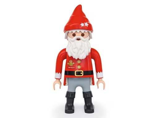 [90285465 1522514] Lechuza Dekoration Gnome, 68.5 cm, Grau/Rot
