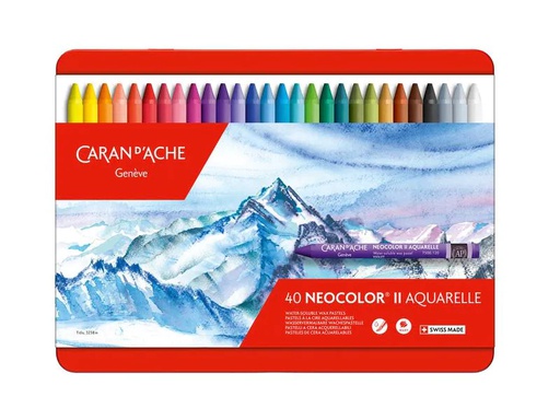 [90048173 382830] Caran d'Ache Wachsmalstifte Neocolor 2 wasservermalbar, 40 Stück