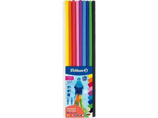 [90285500 1496885] Pelikan Krepppapier Set 10 Farben, sortiert