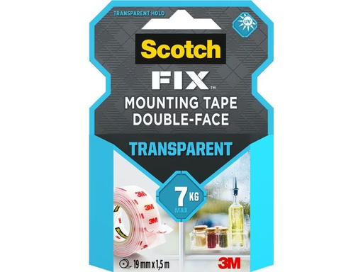 [90285529 1532549] Scotch Montageband Scotch-Fix, 19 mm x 1.5 m, 1 Rolle, Transparent