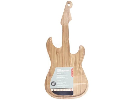 [90048221 1124761] Kikkerland Schneidebrett Gitarre aus Bambus 22 cm x 49 cm