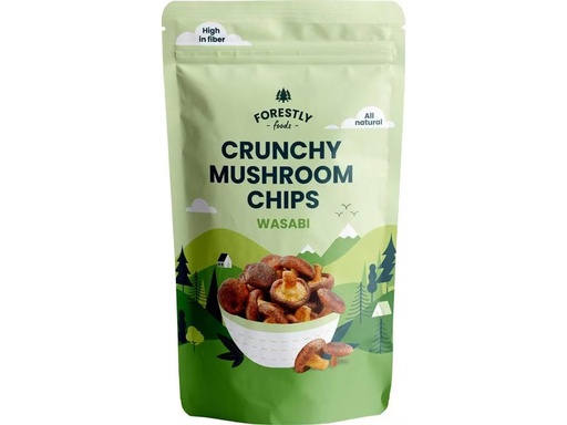 [90286221 1530295] Forestly Foods Crunchy Mushroom Chips – Wasabi 50 g