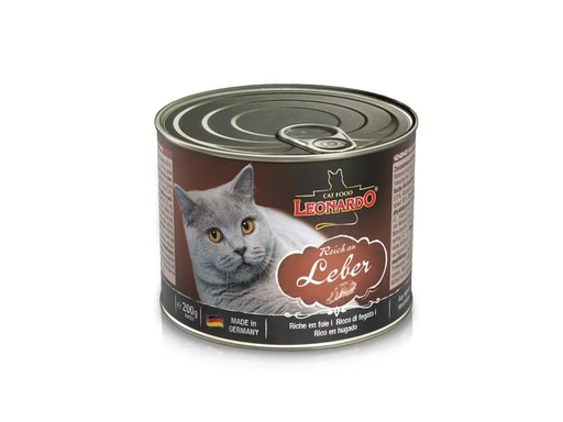 [90286349 1530985] Leonardo Cat Food Nassfutter Reich an Leber, 200 g