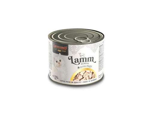 [90286467 1531025] Leonardo Cat Food Nassfutter Lamm + Extra Filet, 200 g